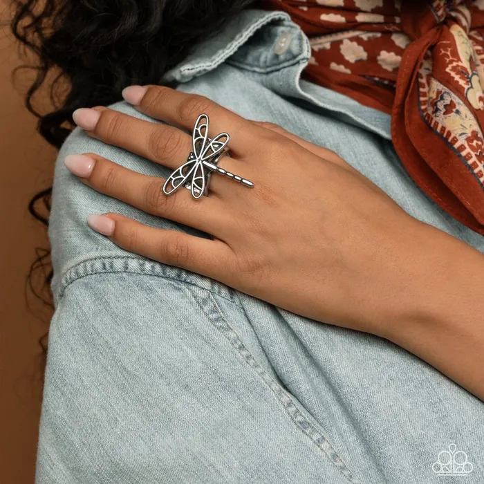 Paparazzi Ring Dragonfly Depth Silver Paparazzi Jewelry Rings Paparazzi Ring Dragonfly Depth Silver Paparazzi Jewelry Rings