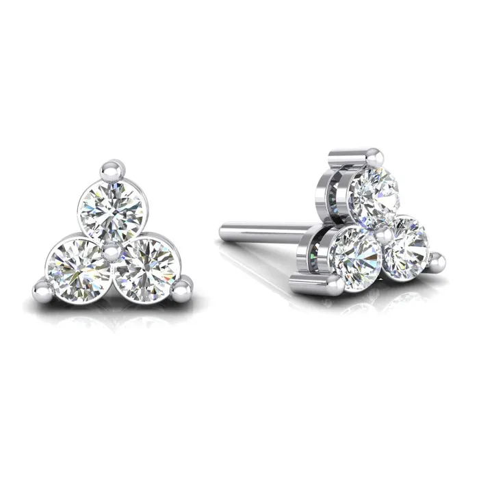 Earrings 3 Stone Small Earth Mined Diamond Stud Earrings 085 Carats HarryChadEntcom Earrings 3 Stone Small Earth Mined Diamond Stud Earrings 085 Carats HarryChadEntcom