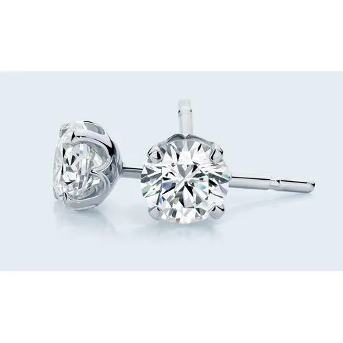 GB Solitaire Prong Set Round Natural Earth Mined Diamond 160 Carats Stud Earrings Jewelry Earrings GB Solitaire Prong Set Round Natural Earth Mined Diamond 160 Carats Stud Earrings Jewelry Earrings