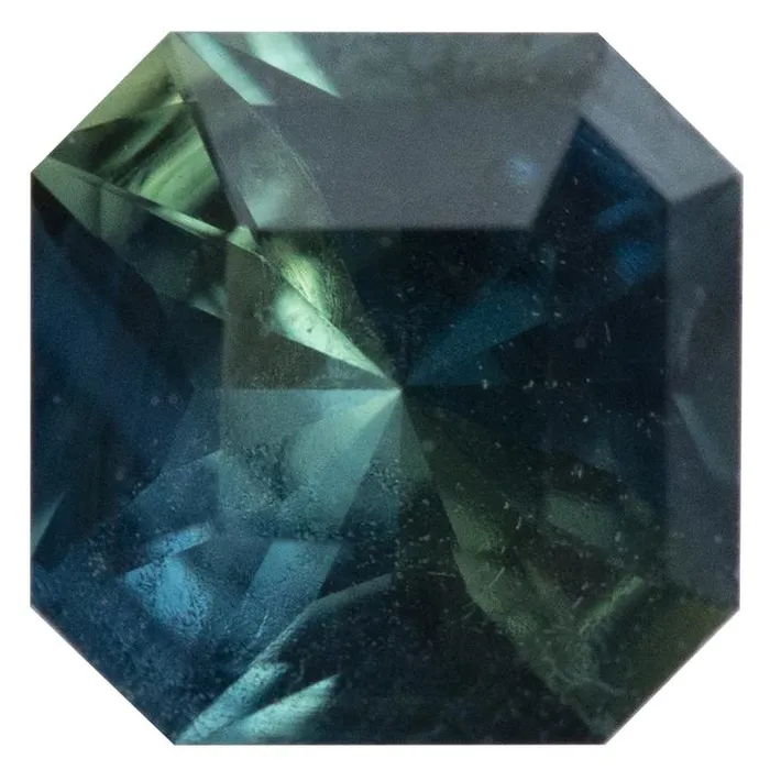 Anueva Jewelry Earrings 090ct Australian Square Cut Sapphire Evergreen Solitaire in 14k Rose Gold