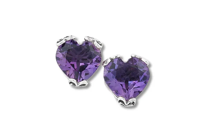 Glow Heart Earrings Amethyst Samuel B Earrings