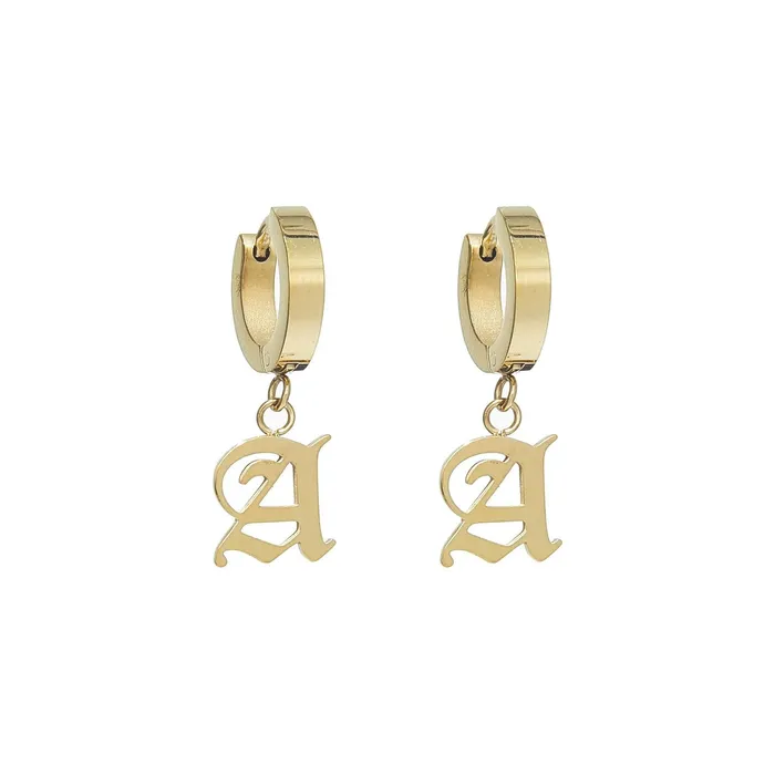 Earrings VibeSzn Old English Huggie Earrings