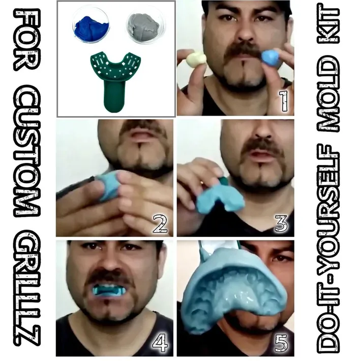 925 Sterling Silver Double Cap Heart Cutout Open Tooth Custom Grillz Bling Cartel Admin Rings