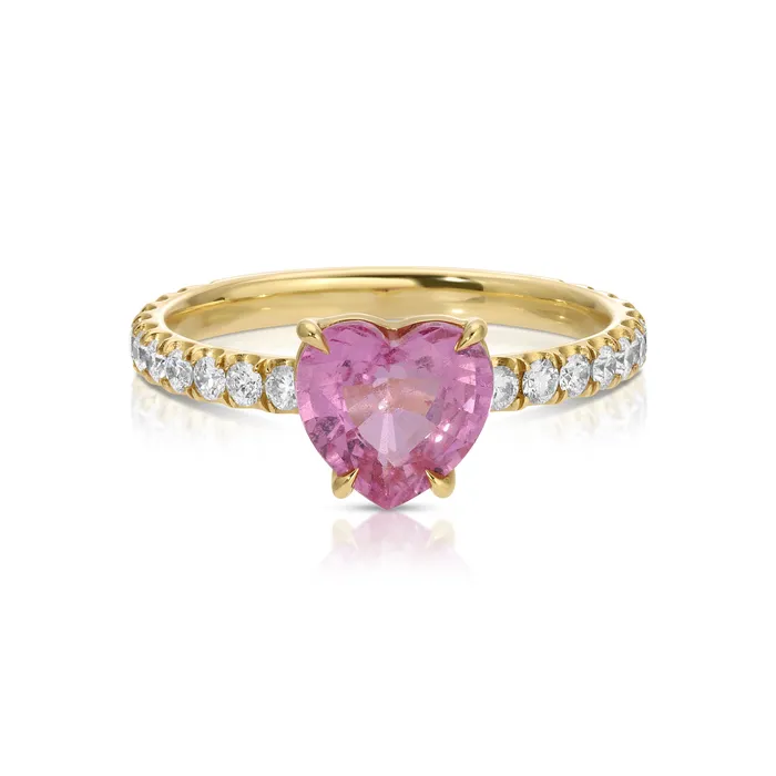 Anita Ko Rings HEART SHAPED PINK SAPPHIRE RING