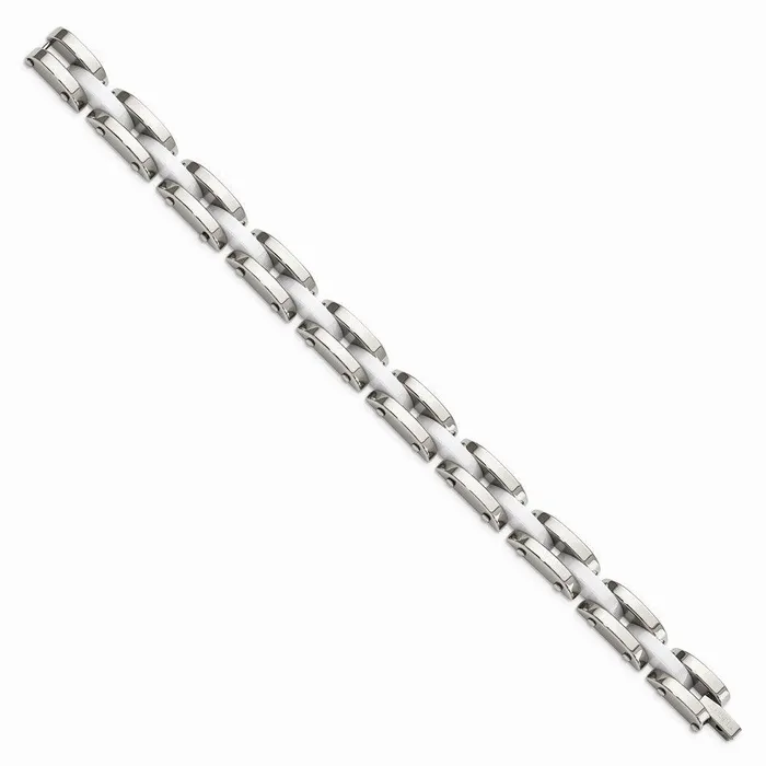 Chisel Bracelets Stainless Steel White Ceramic 75in Bracelet