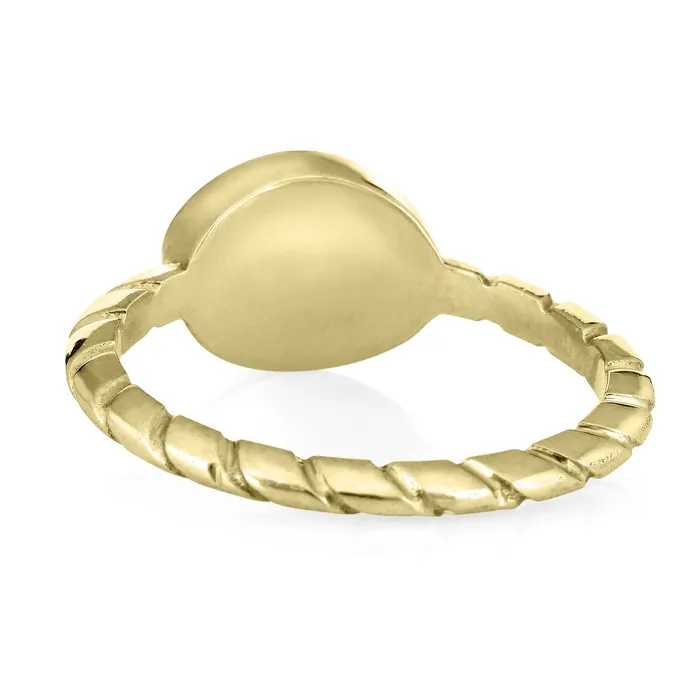 closebymejewelry Rings Cable Band Cremation Ring in 14K Yellow Gold