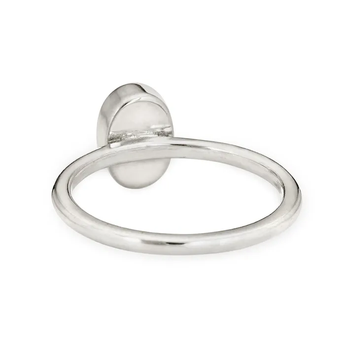 closebymejewelry Rings Oval Stacking Cremation Ring in Sterling Silver