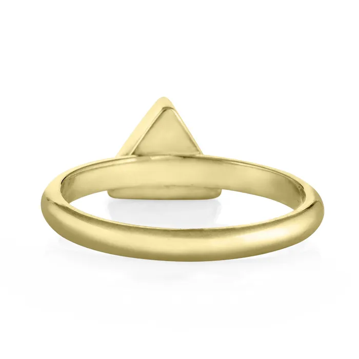 closebymejewelry Rings Triangle Stacking Cremation Ring in 14K Yellow Gold