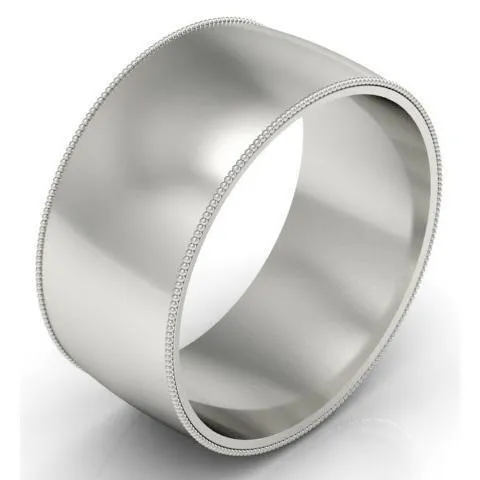 deBebians 10mm Milgrain Wedding Ring in 18k Rings
