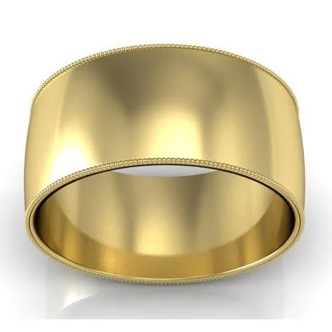 deBebians 10mm Milgrain Wedding Ring in 18k Rings