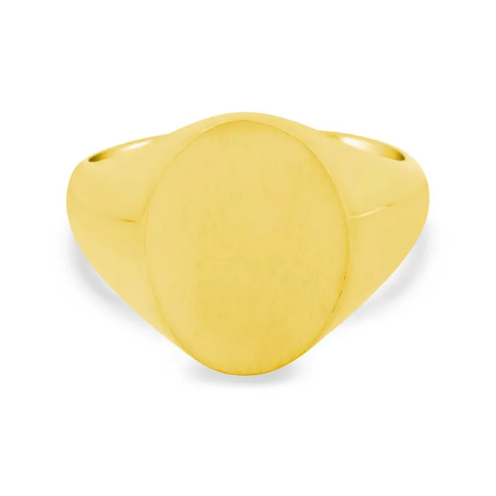 deBebians Mens Oval Signet Ring Small Rings