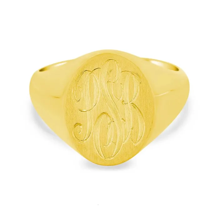 deBebians Mens Oval Signet Ring Small Rings