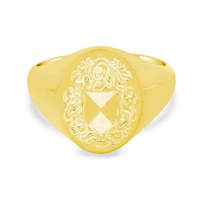 deBebians Mens Oval Signet Ring Small Rings