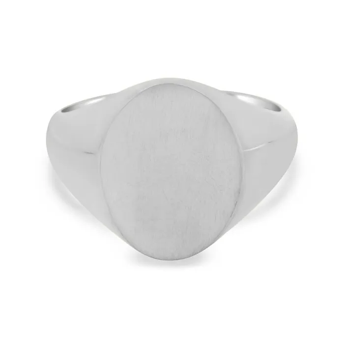 deBebians Mens Oval Signet Ring Small Rings