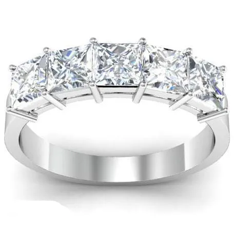 deBebians Rings 200cttw Shared Prong Princess Cut Diamond Five Stone Ring