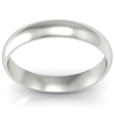 Platinum Wedding Ring Domed 4mm deBebians Rings