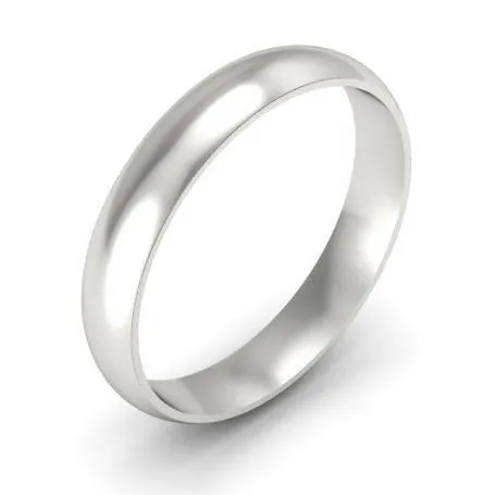 Platinum Wedding Ring Domed 4mm deBebians Rings