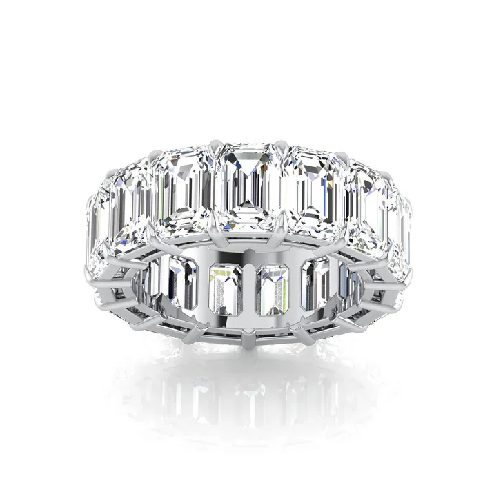 Rings deBebians Emerald Cut Lab Grown Diamond Eternity Ring 1350cttw