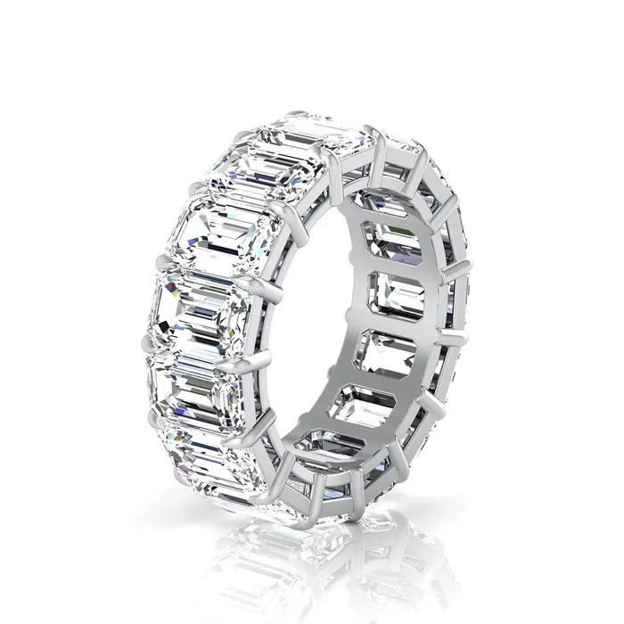 Rings deBebians Emerald Cut Lab Grown Diamond Eternity Ring 1350cttw