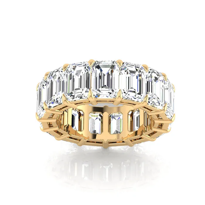 Rings deBebians Emerald Cut Lab Grown Diamond Eternity Ring 1350cttw