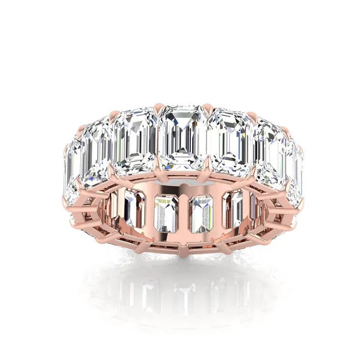 Rings deBebians Emerald Cut Lab Grown Diamond Eternity Ring 1350cttw