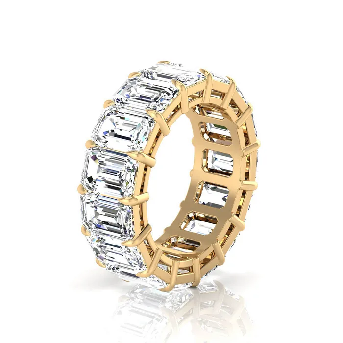 Rings deBebians Emerald Cut Lab Grown Diamond Eternity Ring 1350cttw