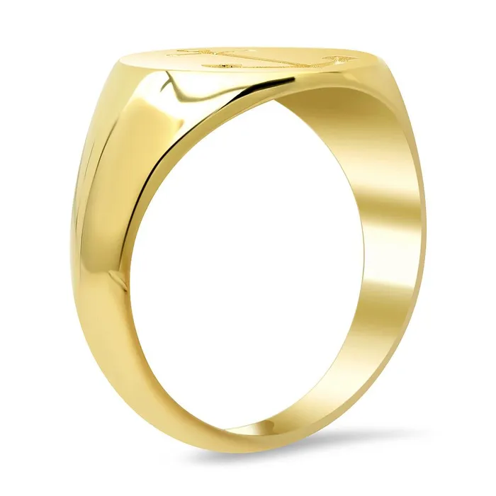Rings deBebians Mens Anchor Signet Ring with Solid Back Rings deBebians Mens Anchor Signet Ring with Solid Back