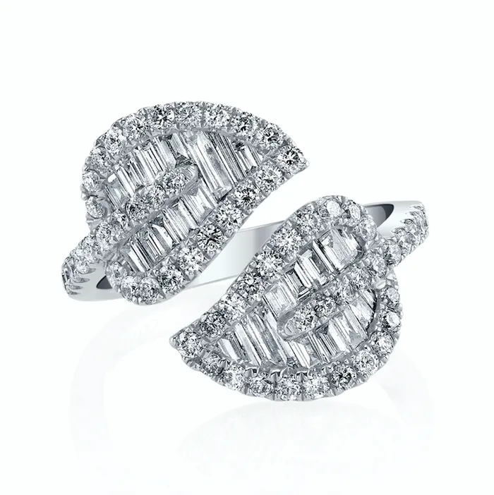 Rings MEDIUM LEAF DIAMOND RING anitako