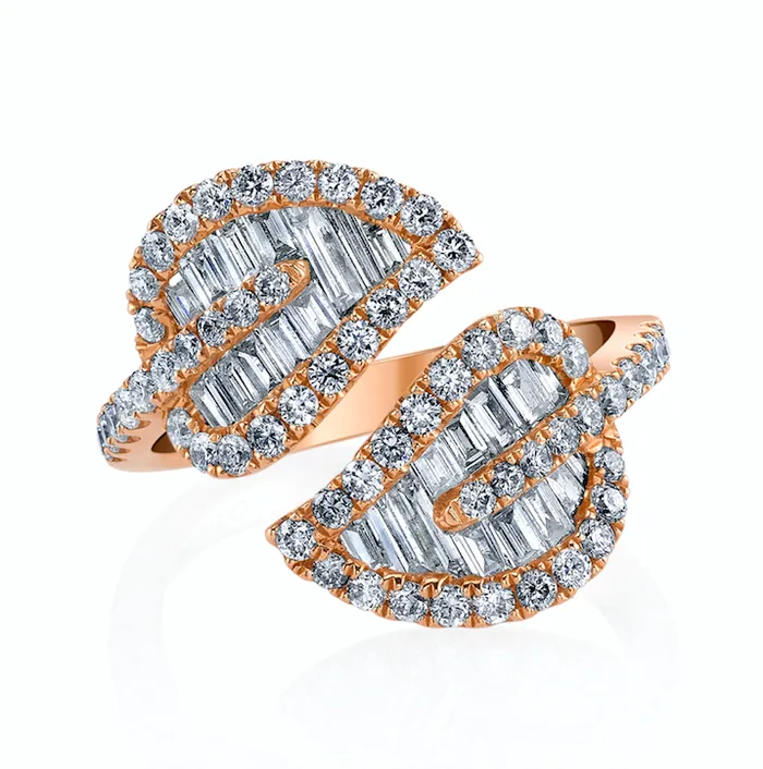 Rings MEDIUM LEAF DIAMOND RING anitako