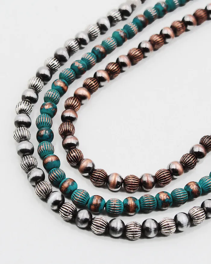 5mm Metal Ball Beaded Necklace 040220230440 Necklaces