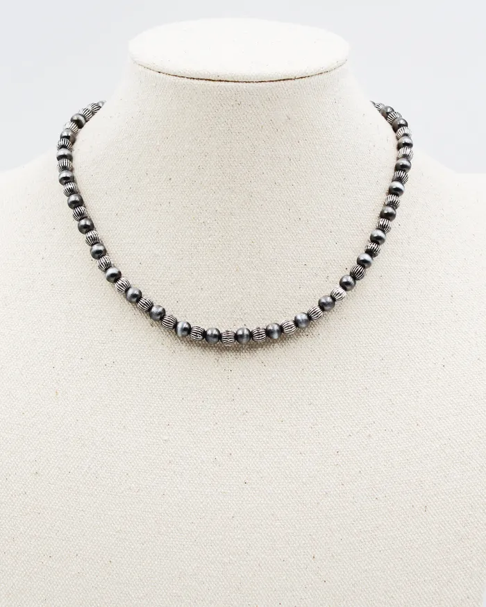 5mm Metal Ball Beaded Necklace 040220230440 Necklaces 5mm Metal Ball Beaded Necklace 040220230440 Necklaces