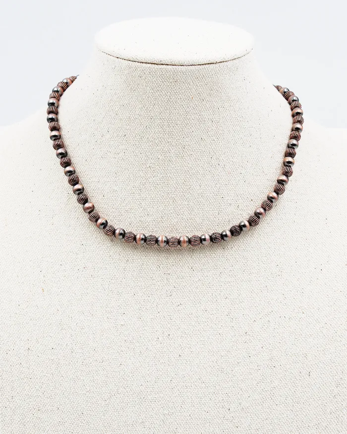 5mm Metal Ball Beaded Necklace 040220230440 Necklaces 5mm Metal Ball Beaded Necklace 040220230440 Necklaces