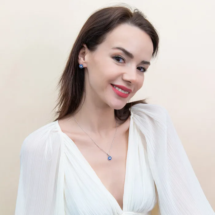 BERRICLE Necklaces Halo Art Deco CZ Necklace in Sterling Silver