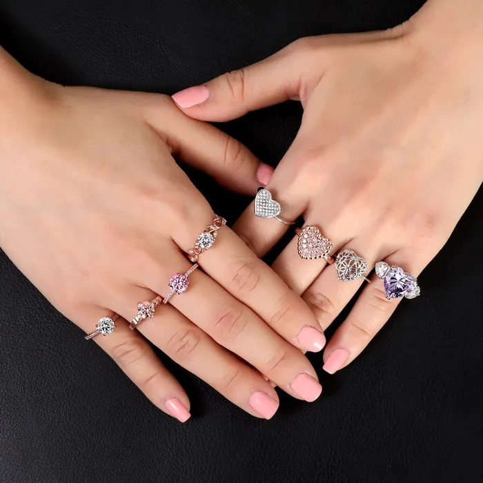 BERRICLE Rings Solitaire 1ct CZ Ring in Rose Gold Plated Sterling Silver