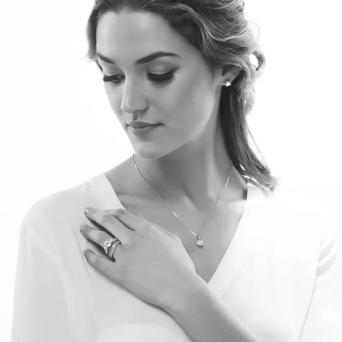 BERRICLE Solitaire 1ct CZ Necklace in Sterling Silver Necklaces