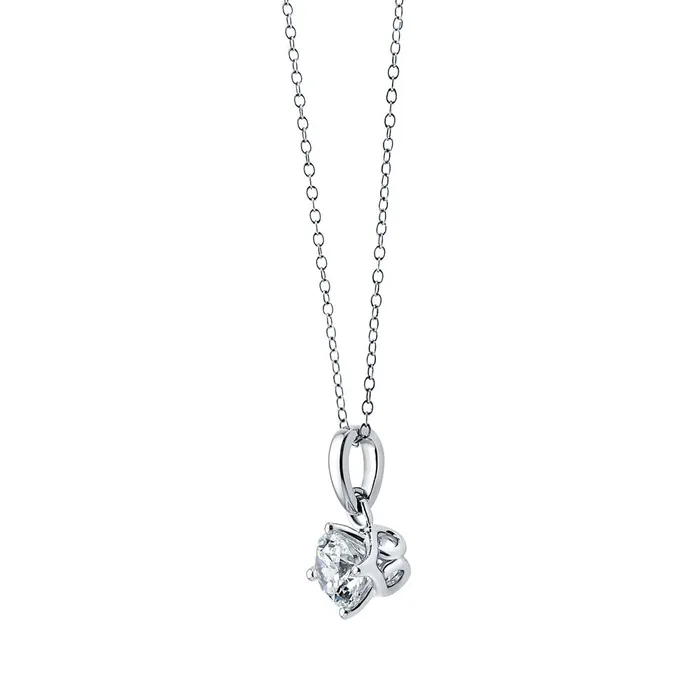 BERRICLE Solitaire 1ct CZ Necklace in Sterling Silver Necklaces