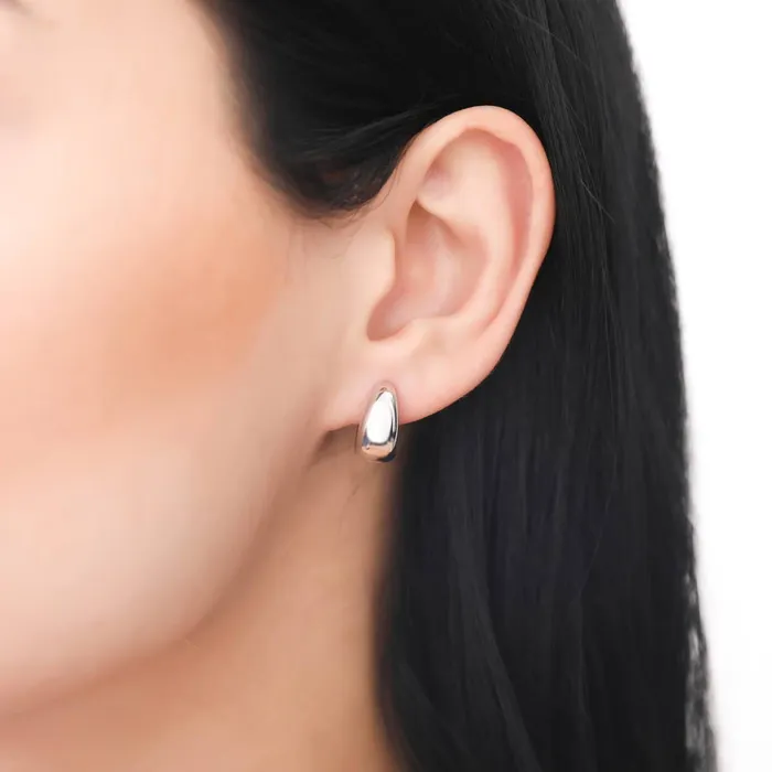 Earrings BERRICLE Dome Huggie Earrings in Sterling Silver 2 Pairs