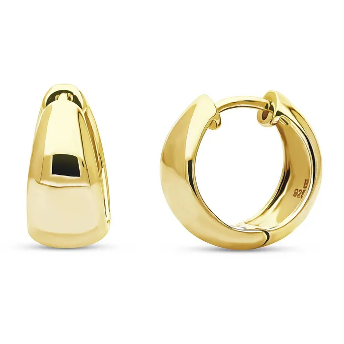 Earrings BERRICLE Dome Huggie Earrings in Sterling Silver 2 Pairs
