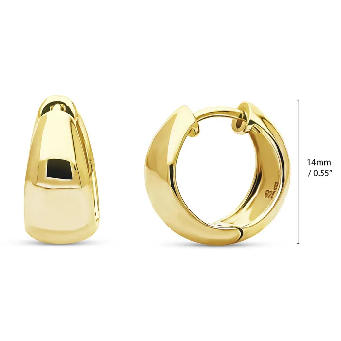 Earrings BERRICLE Dome Huggie Earrings in Sterling Silver 2 Pairs