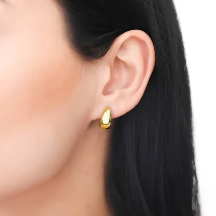 Earrings BERRICLE Dome Huggie Earrings in Sterling Silver 2 Pairs