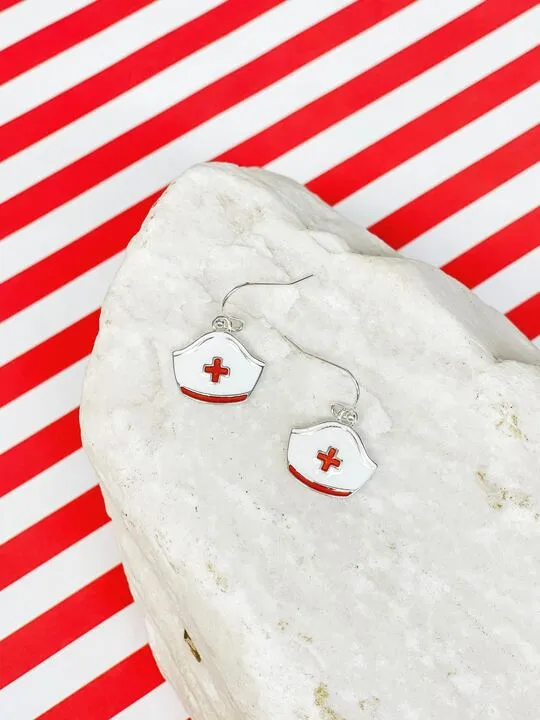 Earrings Prep Obsessed MOA Enamel Nurse Dangle Earrings