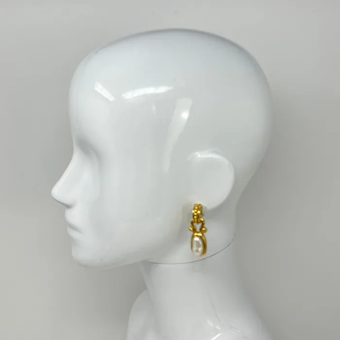 Earrings Susan Berman Susan Berman 18K Gold Cultured Pearl Drop Earrings
