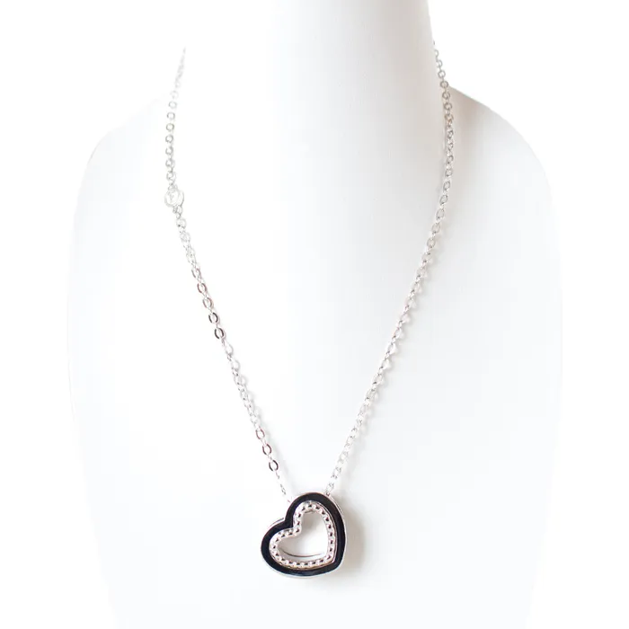 Ferre Milano Necklaces Ferre Milano Necklace With Blue Stone Heart Design