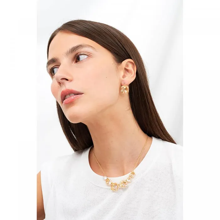 Les Nereides 6 Crystal Stones Necklace Les Nereides Necklaces Les Nereides 6 Crystal Stones Necklace Les Nereides Necklaces
