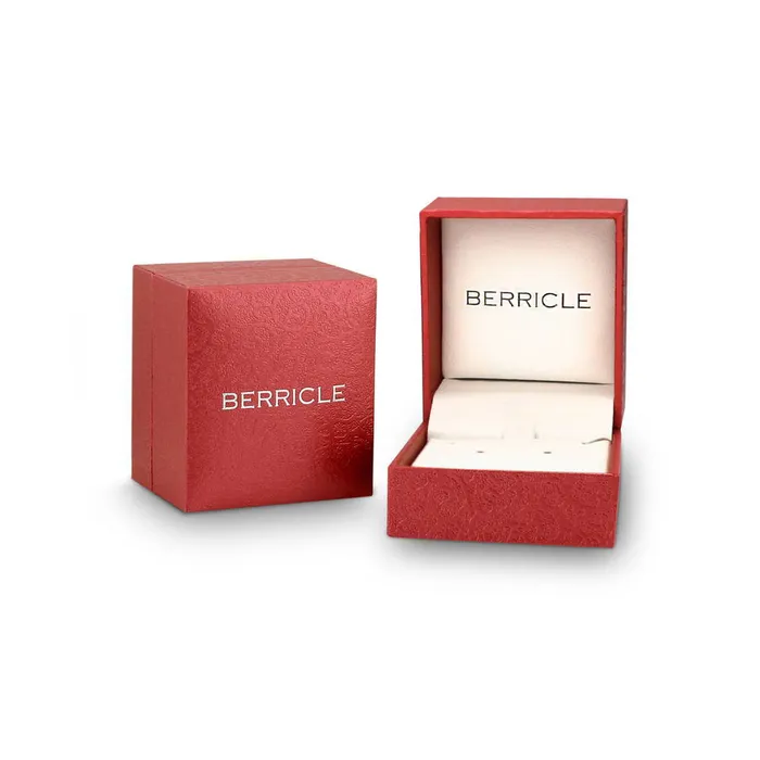 Necklaces BERRICLE Solitaire 12ct Bezel Asscher CZ Necklace in Sterling Silver