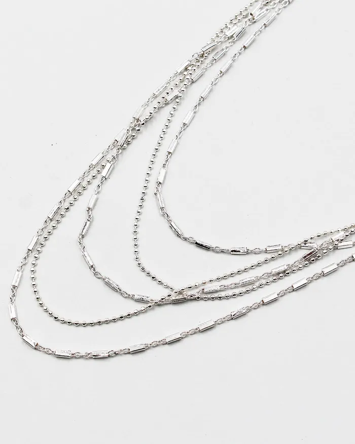Necklaces Multiple Layered Delicate Metal Chain Necklace check052022