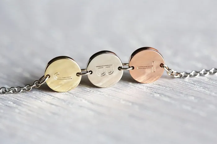 Necklaces Rose Gold Initial Necklace Diamond Necklaces capucinne