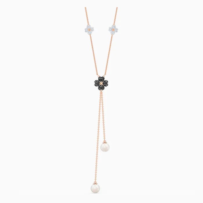 Necklaces SwarovskiLatisha Y NecklaceBlack RoseGold Tone One Size Swarovski