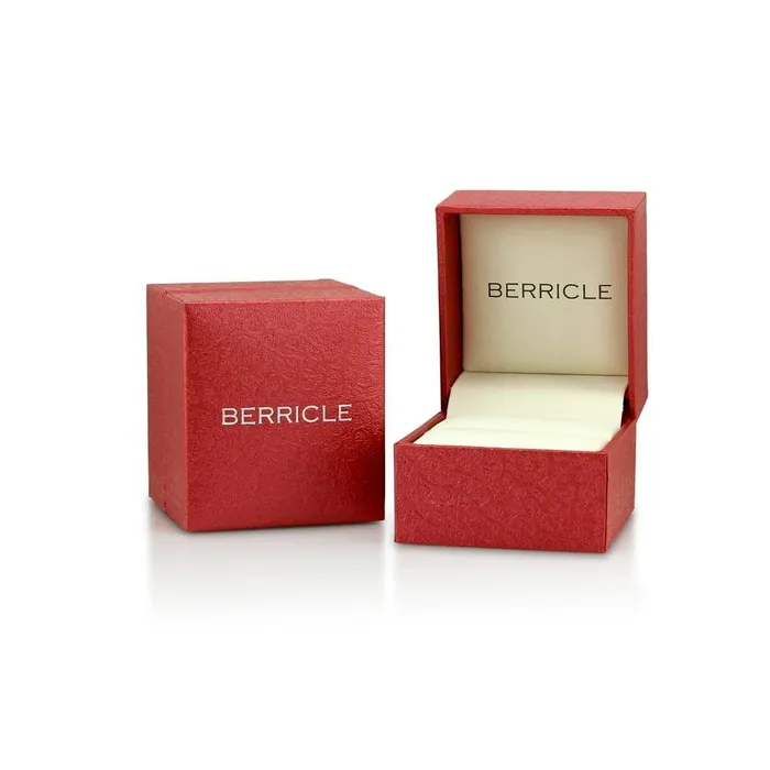 Rings BERRICLE 3Stone Woven 18ct Pear CZ Ring Set in Sterling Silver