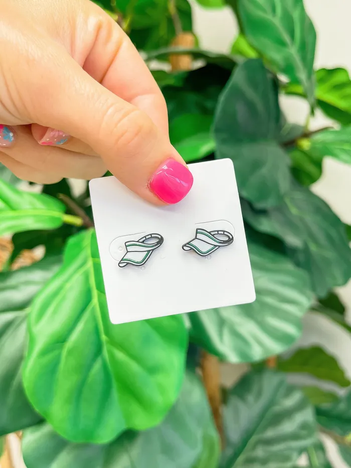 Sun Visor Enamel Stud Earrings Prep Obsessed PR Earrings